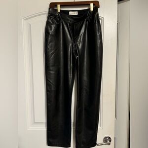 Ladies Abercrombie & Fitch black Leather pants size 4